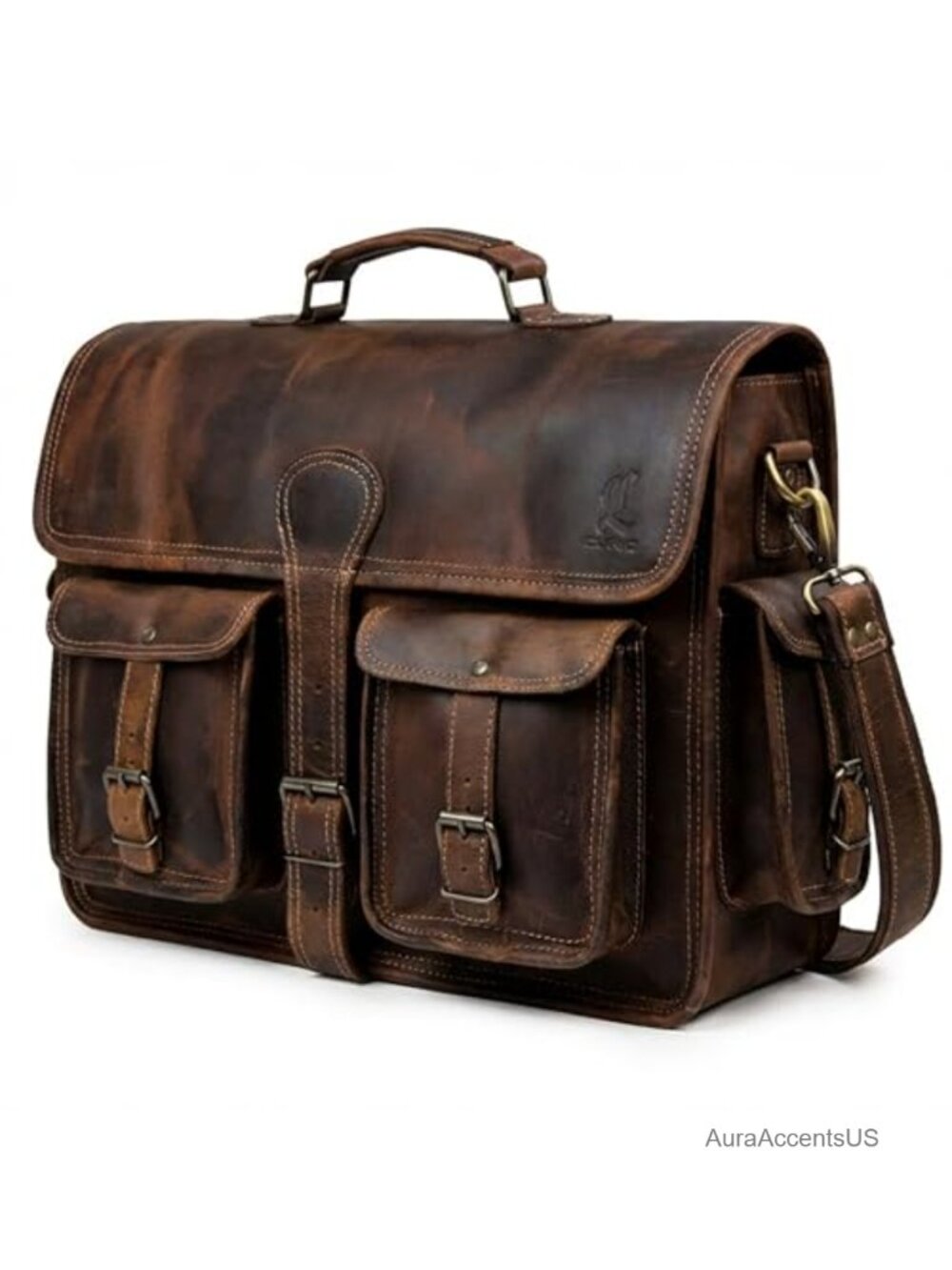 Leather Messenger Bag 16 Inch Laptop Crossbody Handmade Shoulder Satchel